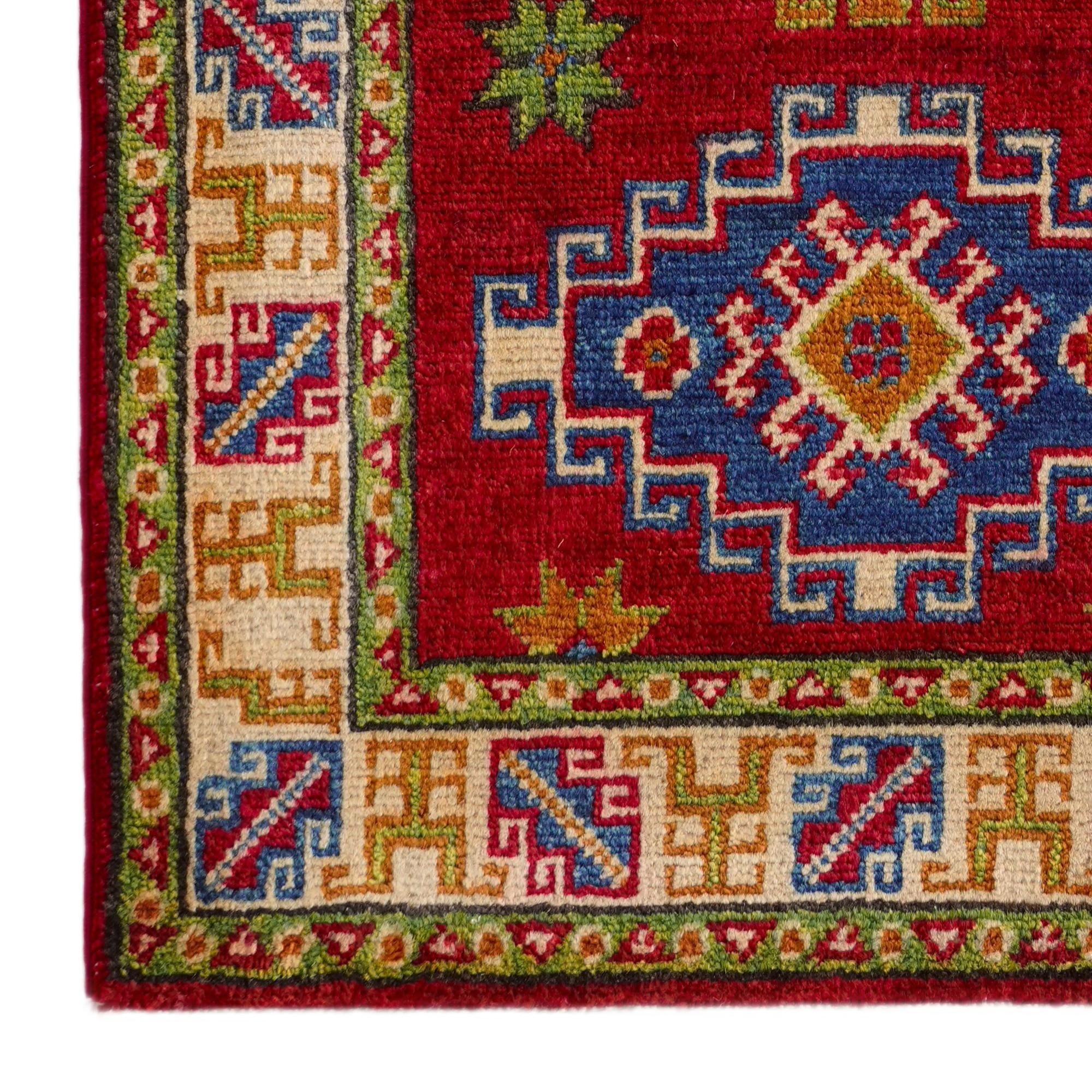 1' 11 x 2' 11 Hand Knotted Kazak Rug
