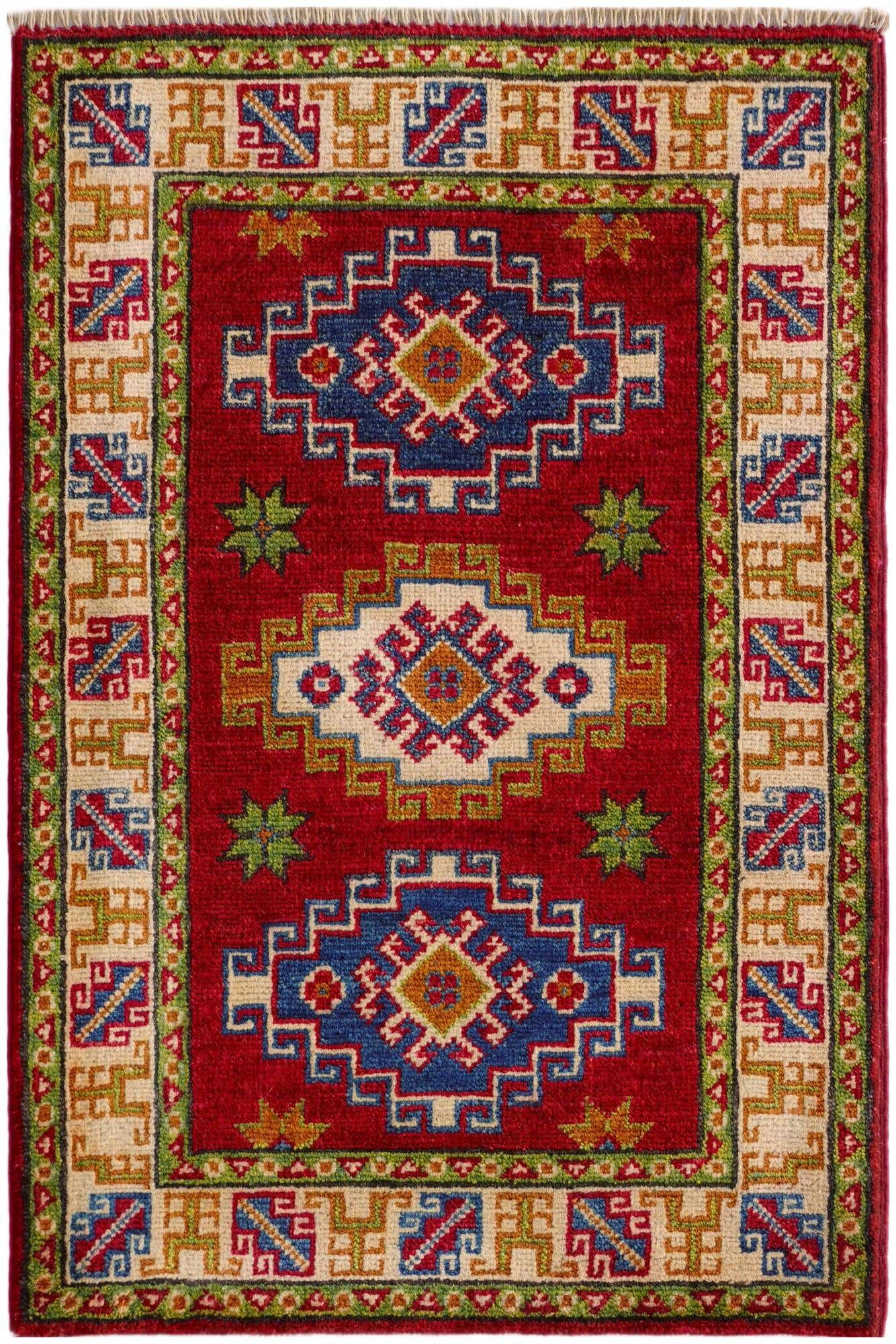 1' 11 x 2' 11 Hand Knotted Kazak Rug