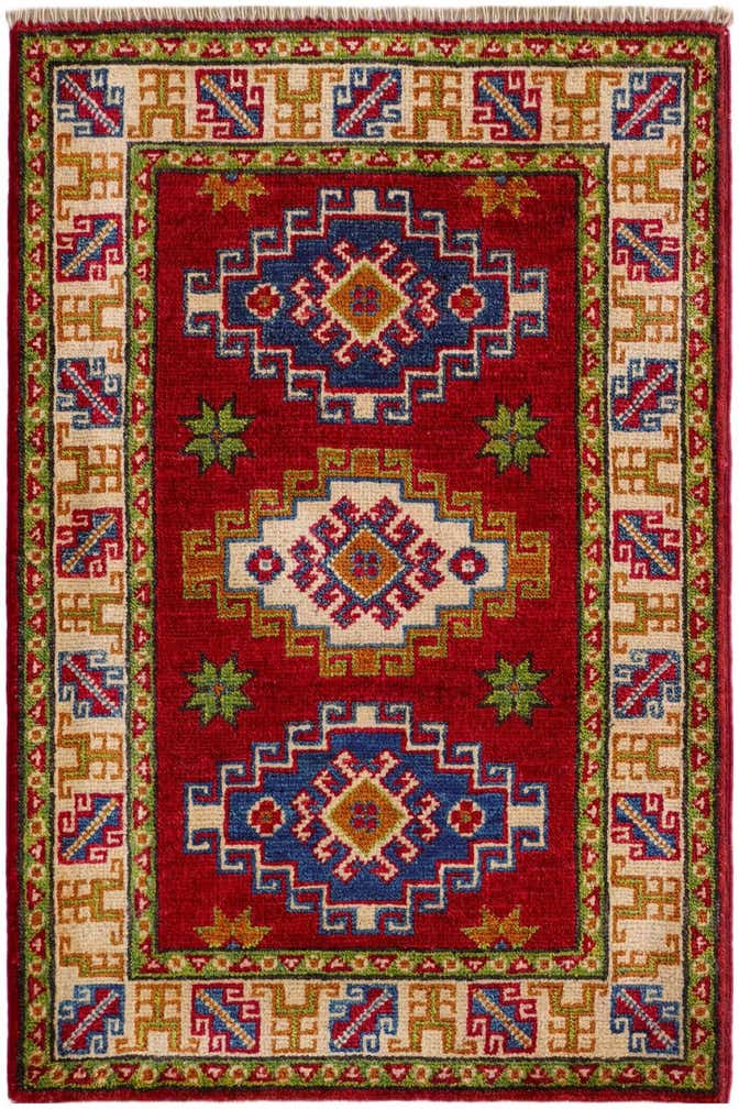 1' 11 x 2' 11 Hand Knotted Kazak Rug