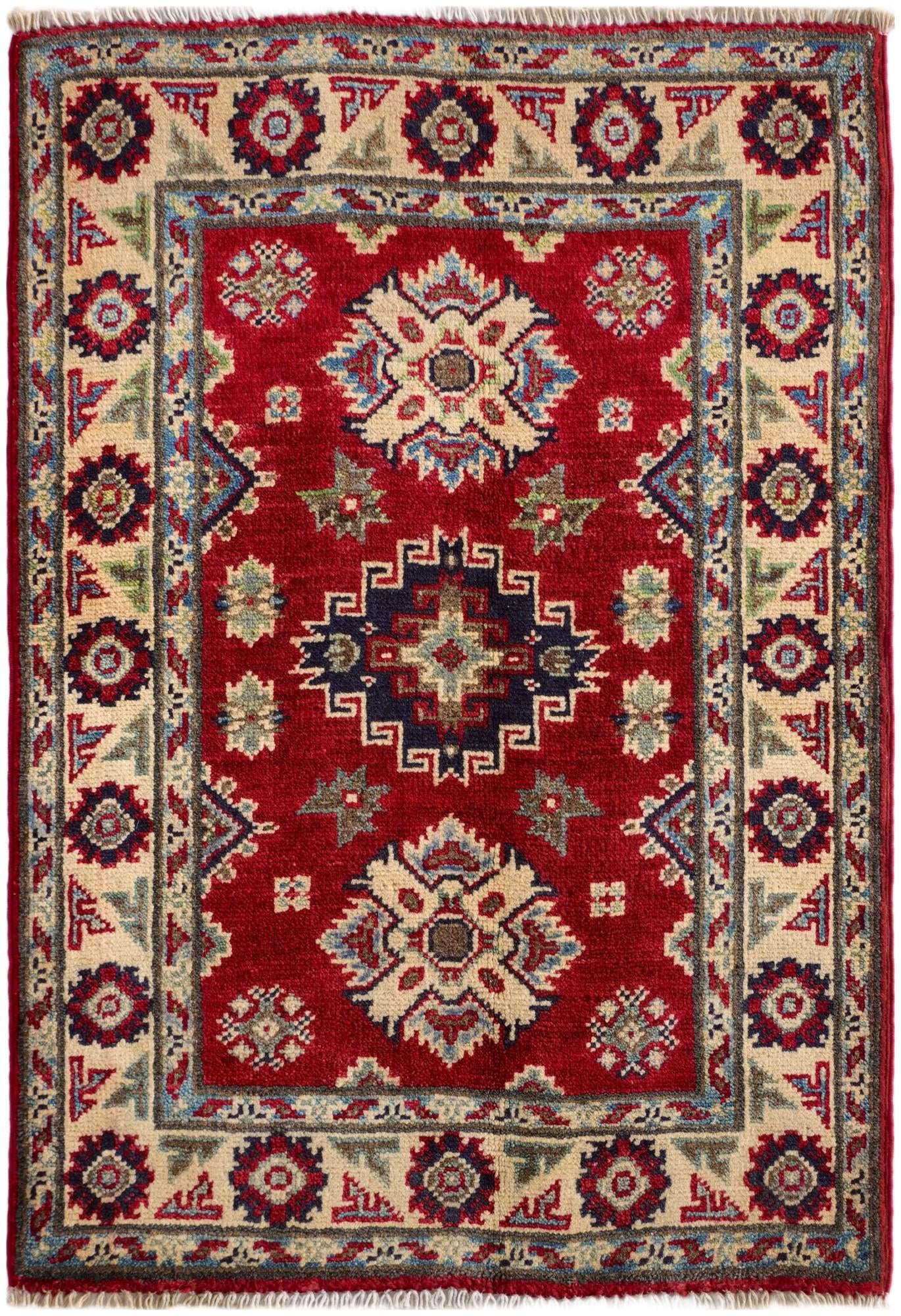 2' x 3' Hand Knotted Kazak Rug
