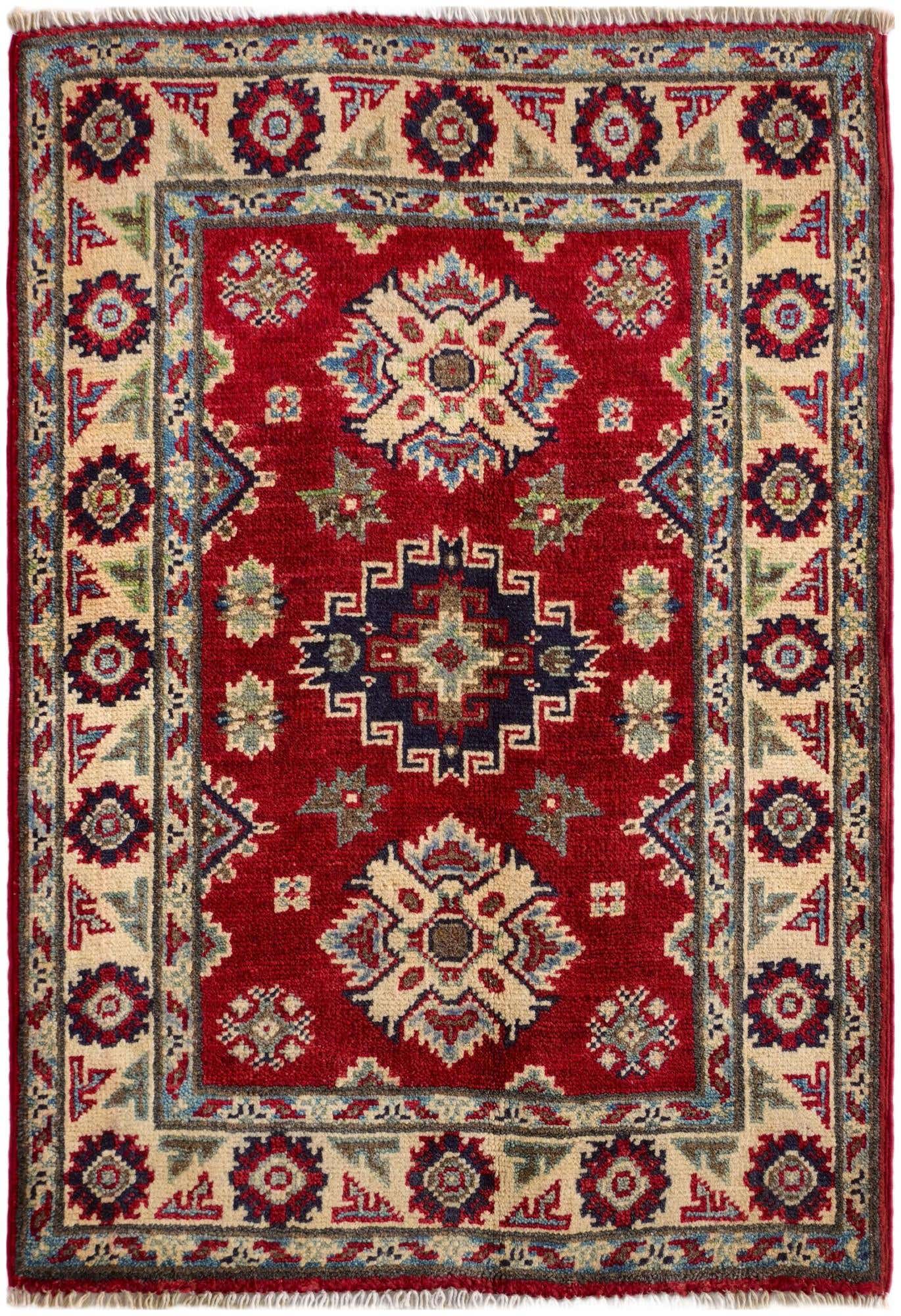 2' x 3' Hand Knotted Kazak Rug