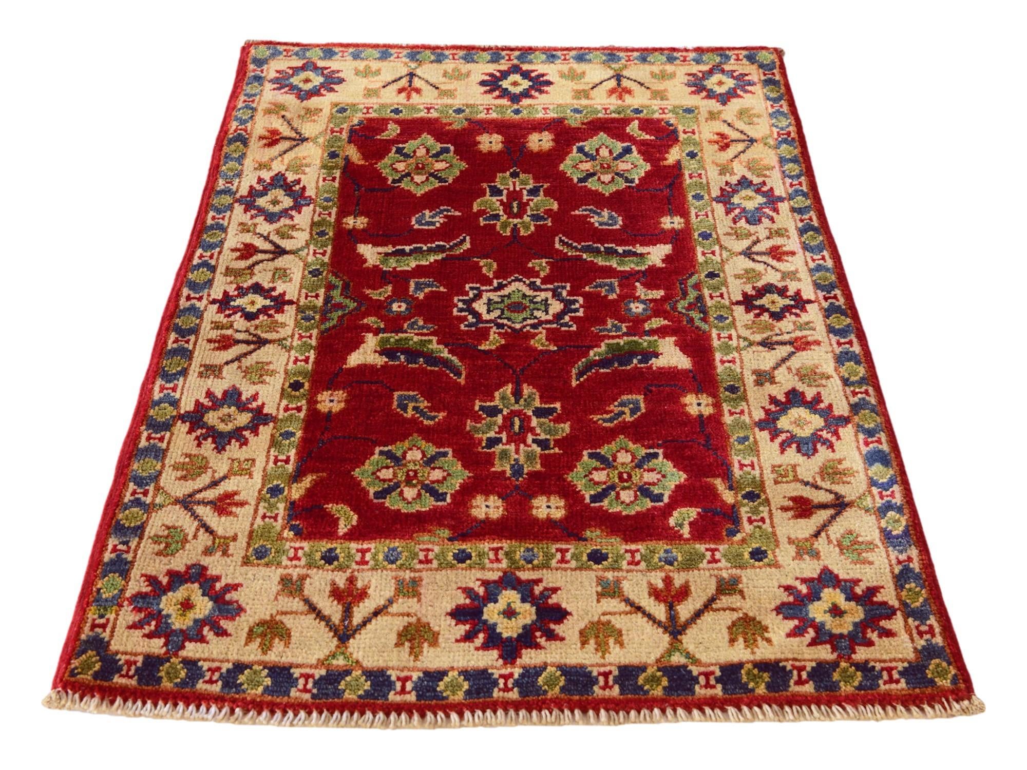 2' x 3' 2 Hand Knotted Kazak Rug