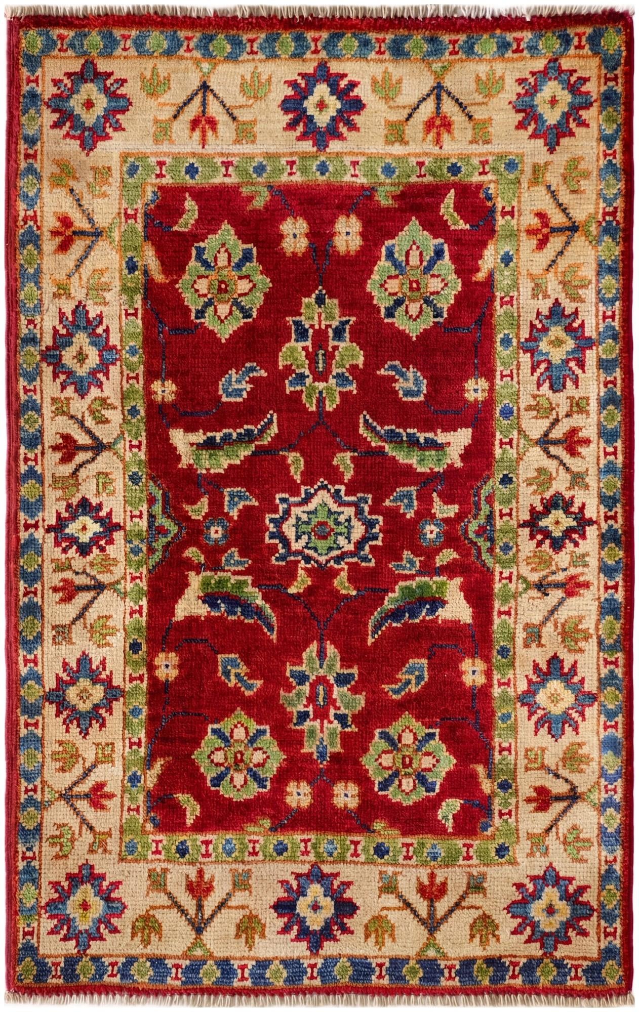 2' x 3' 2 Hand Knotted Kazak Rug