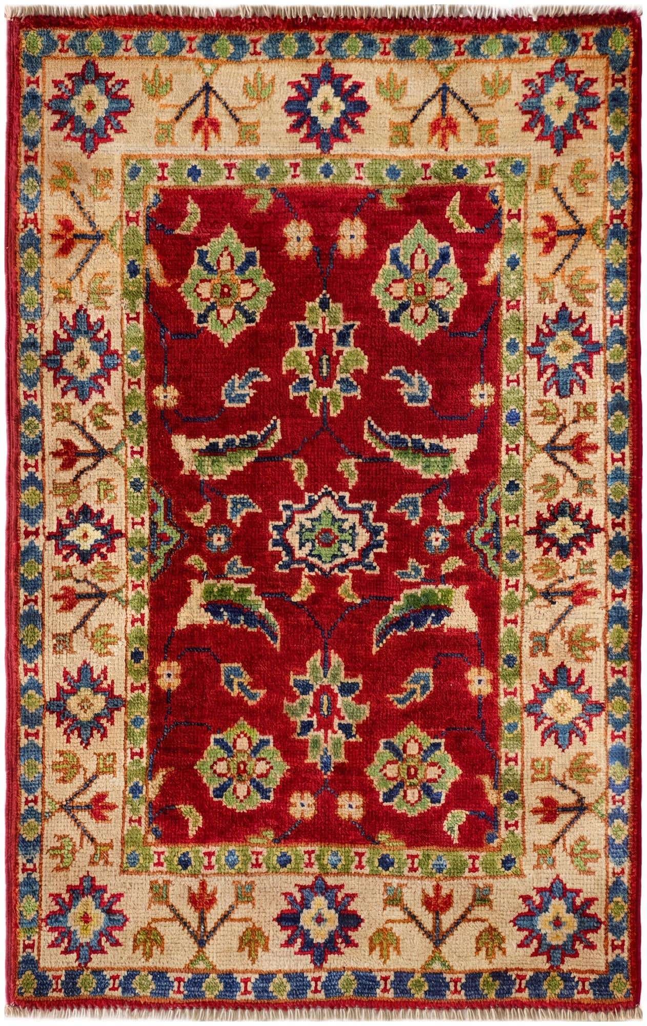 2' x 3' 2 Hand Knotted Kazak Rug