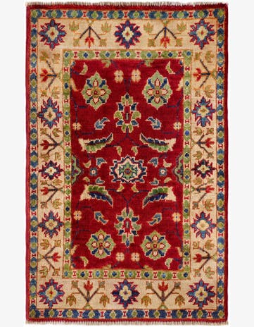2' x 3' 2 Hand Knotted Kazak Rug