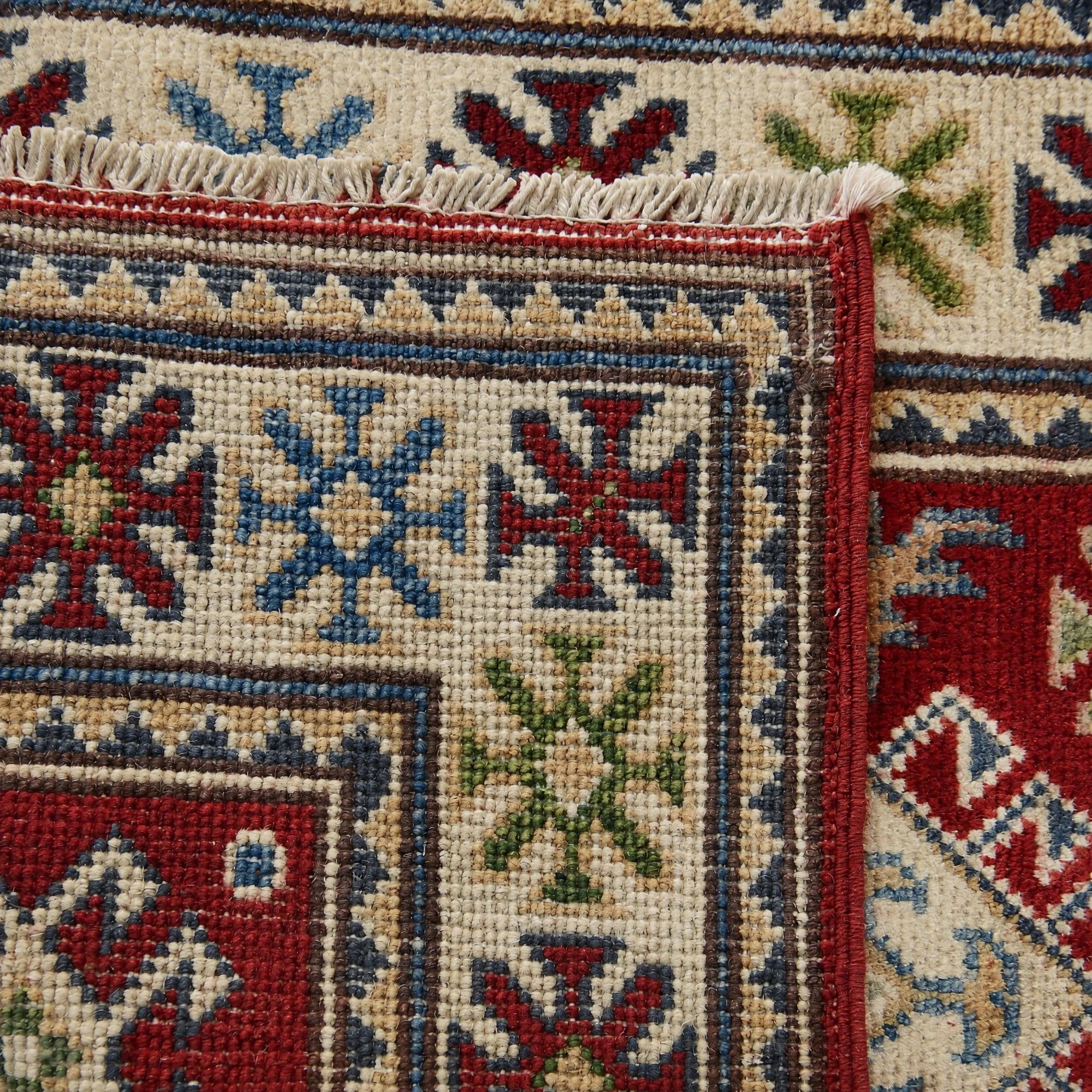 60cm x 100cm Hand Knotted Kazak Rug