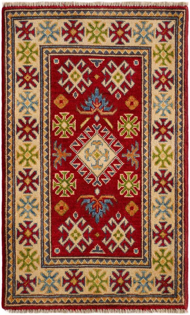 1' 11 x 3' 3 Hand Knotted Kazak Rug