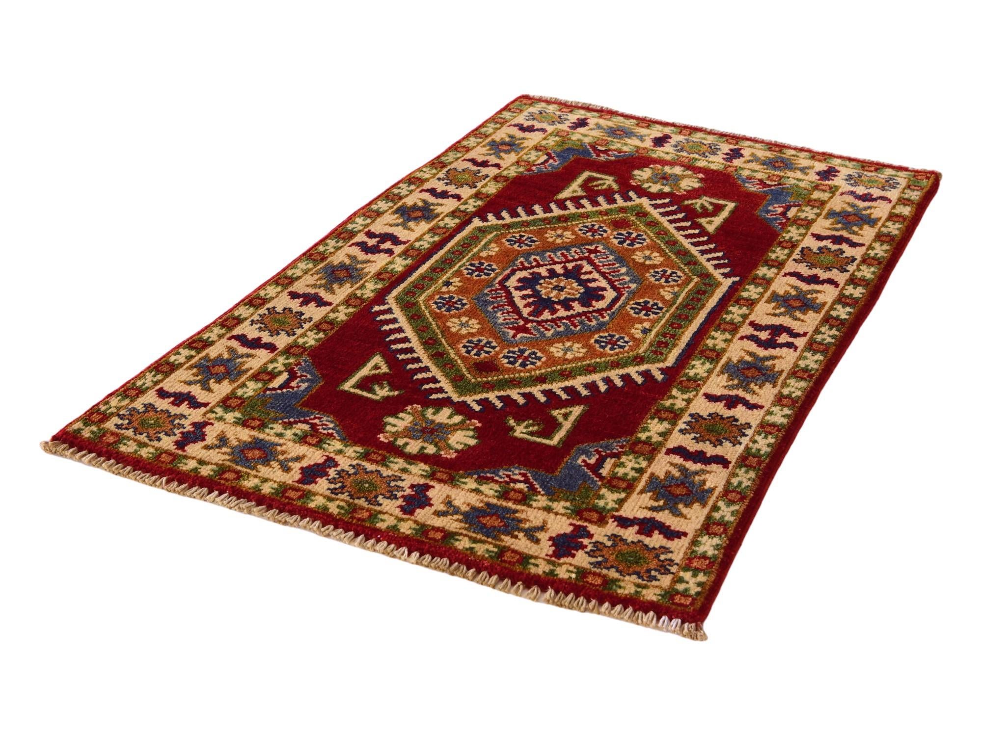 2' x 3' 2 Hand Knotted Kazak Rug