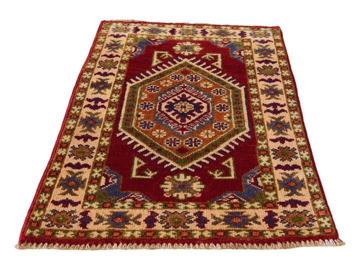 2' x 3' 2 Hand Knotted Kazak Rug