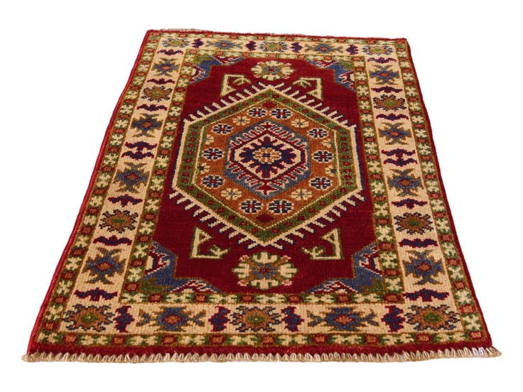 Detail image of 2' x 3' 2 Hand Knotted Kazak Rug