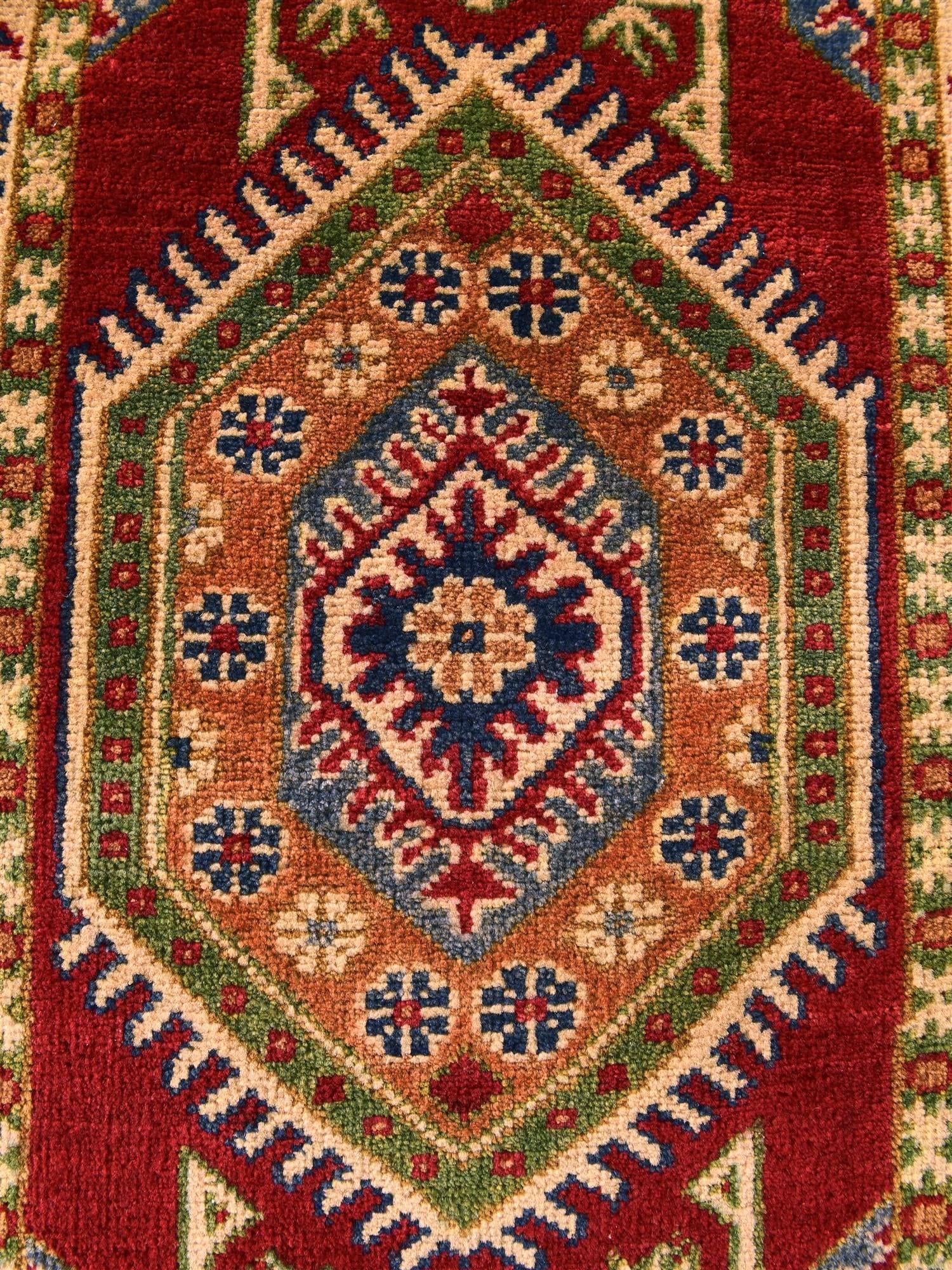 2' x 3' 2 Hand Knotted Kazak Rug