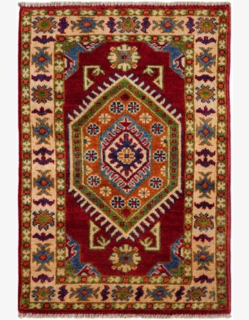 2' x 3' 2 Hand Knotted Kazak Rug