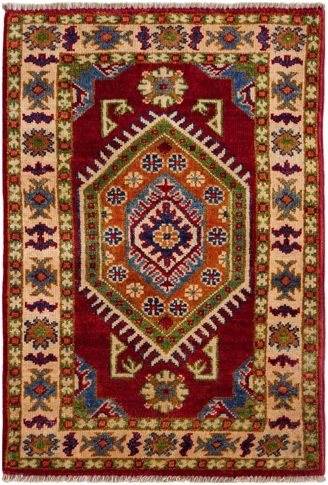 Detail image of 2' x 3' 2 Hand Knotted Kazak Rug