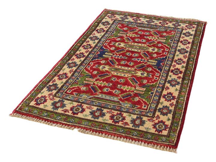 1' 11 x 3' 2 Hand Knotted Kazak Rug