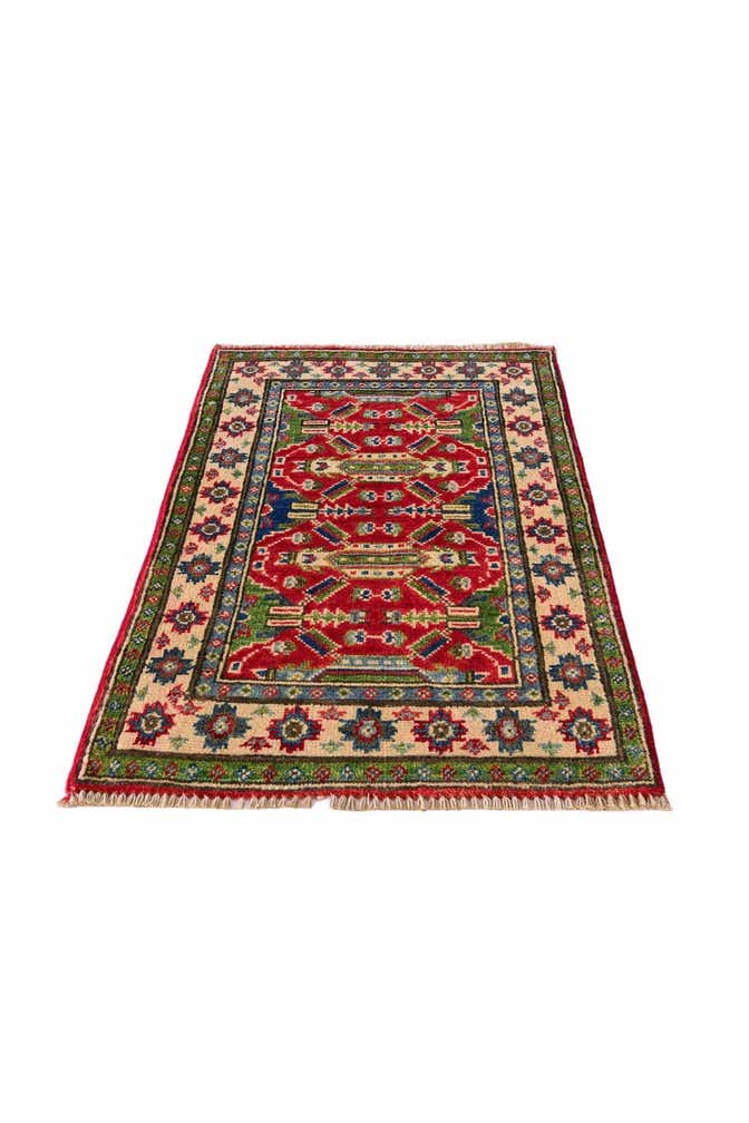 1' 11 x 3' 2 Hand Knotted Kazak Rug
