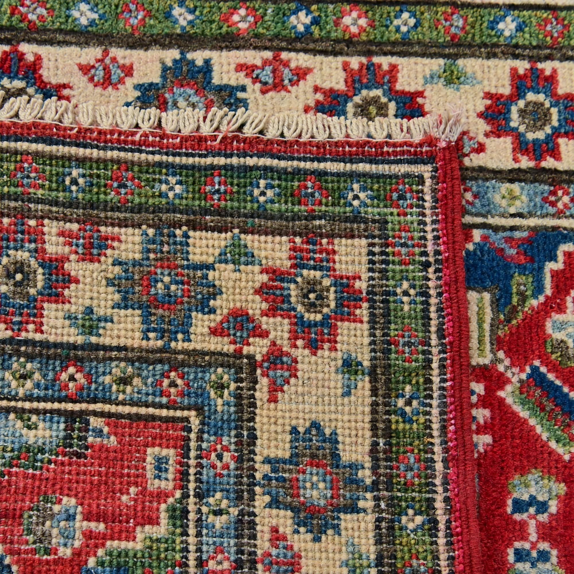 60cm x 95cm Hand Knotted Kazak Rug