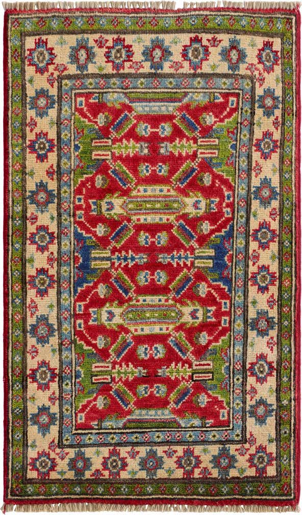 1' 11 x 3' 2 Hand Knotted Kazak Rug