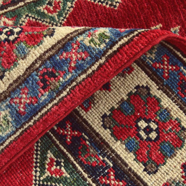 Detail image of 2' 7 x 4' 3 Hand Knotted Kazak Rug