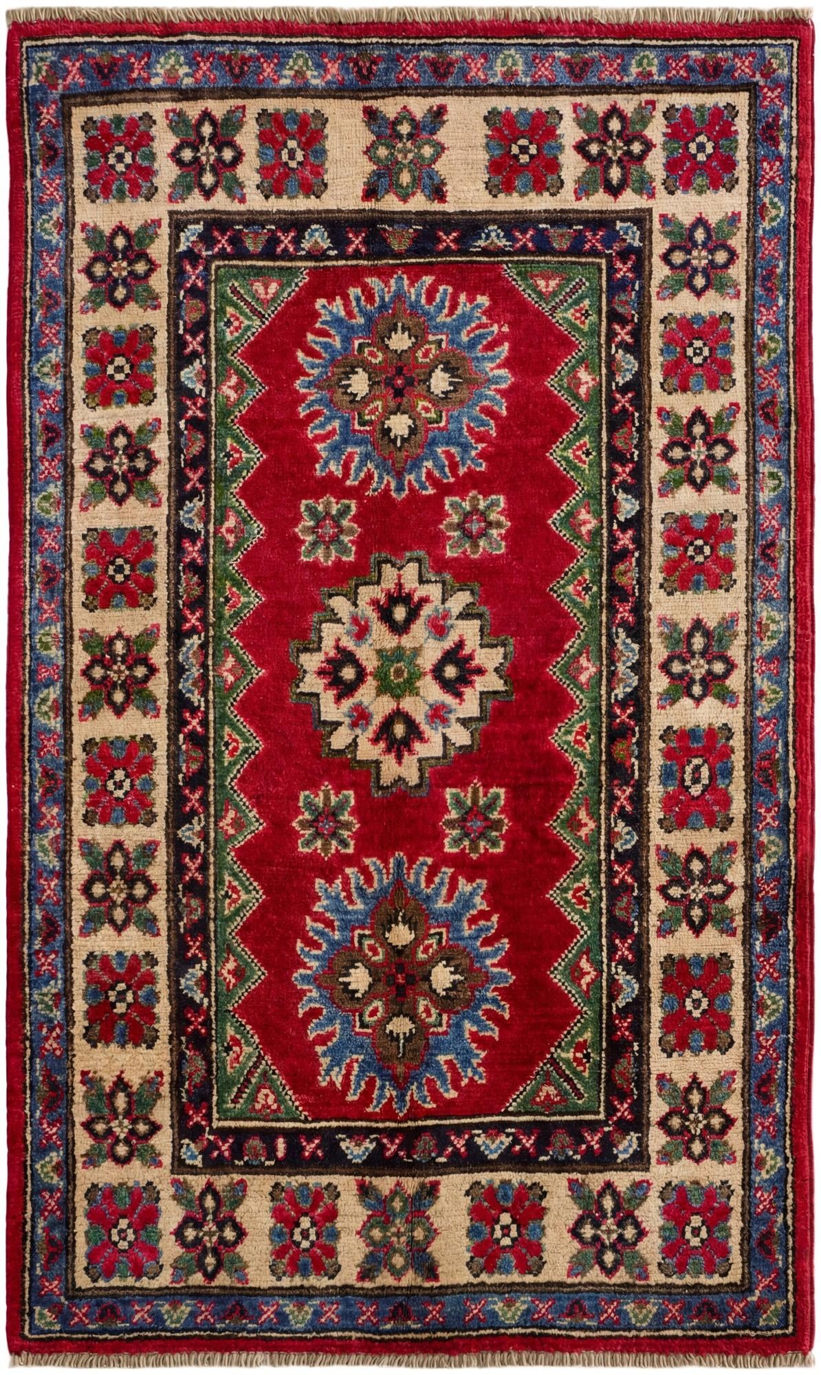 2' 7 x 4' 3 Hand Knotted Kazak Rug