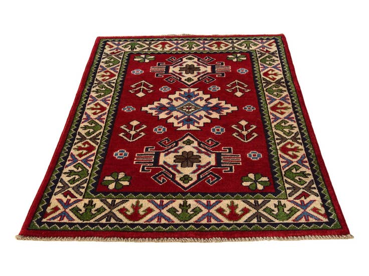 Detail image of 2' 8 x 4' 2 Hand Knotted Kazak Rug