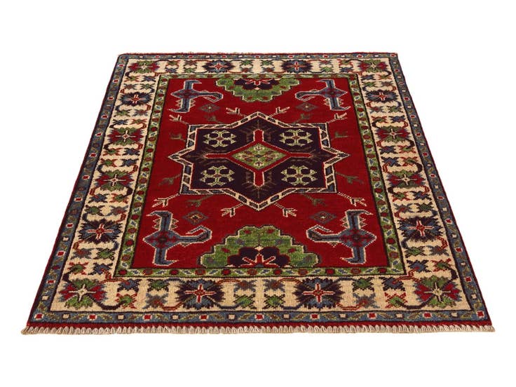 Detail image of 2' 9 x 3' 8 Hand Knotted Kazak Rug