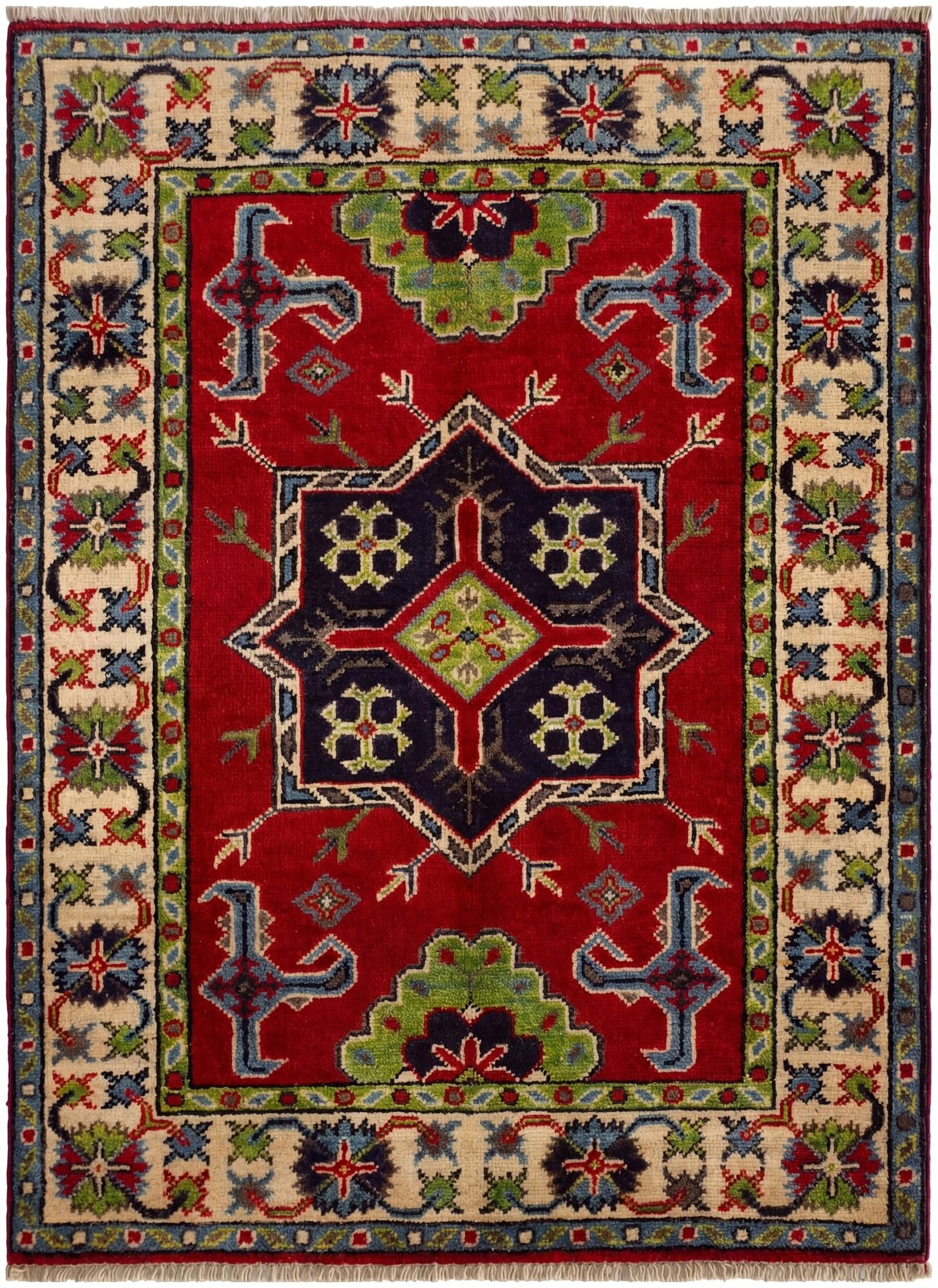 2' 9 x 3' 8 Hand Knotted Kazak Rug