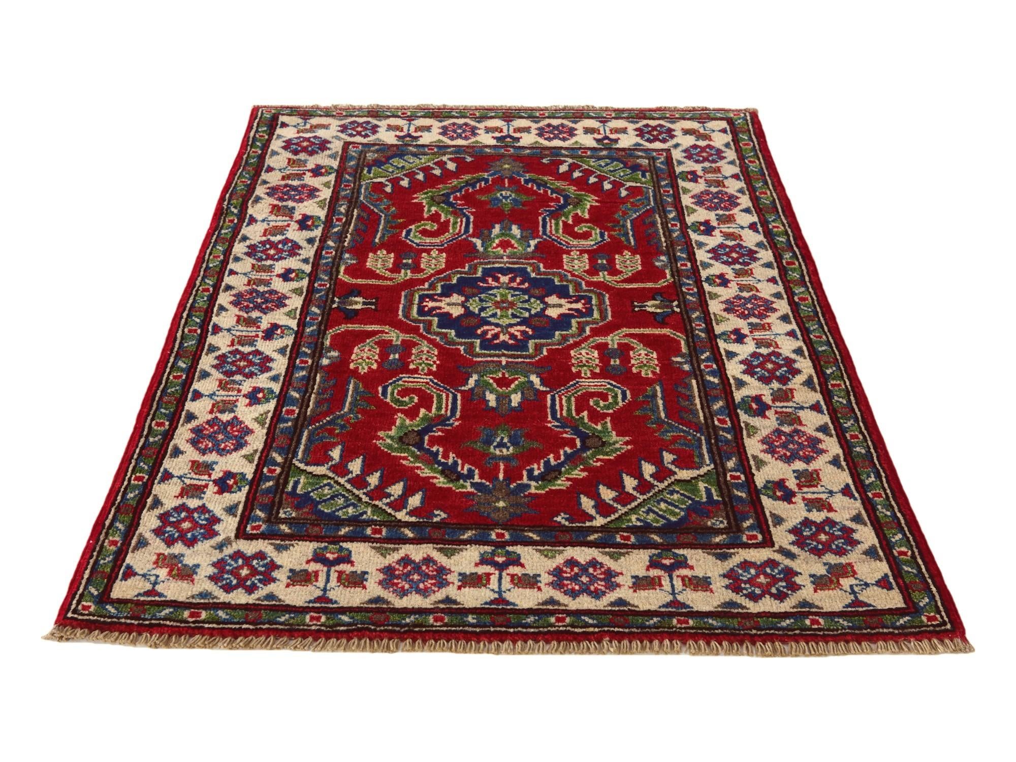 2' 7 x 3' 10 Hand Knotted Kazak Rug