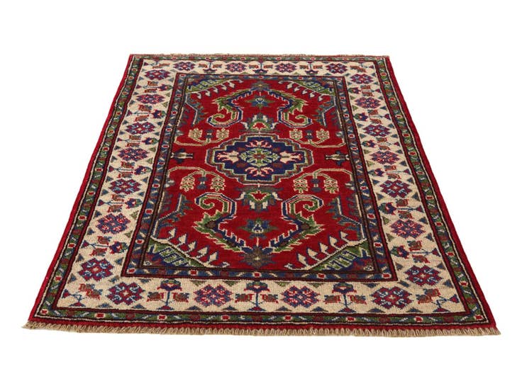 Detail image of 2' 7 x 3' 10 Hand Knotted Kazak Rug