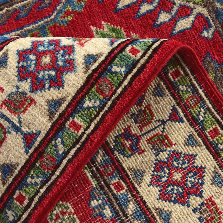 Detail image of 2' 7 x 3' 10 Hand Knotted Kazak Rug