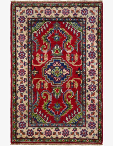 2' 7 x 3' 10 Hand Knotted Kazak Rug