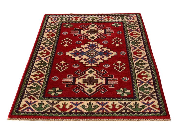 Detail image of 2' 9 x 4' 2 Hand Knotted Kazak Rug