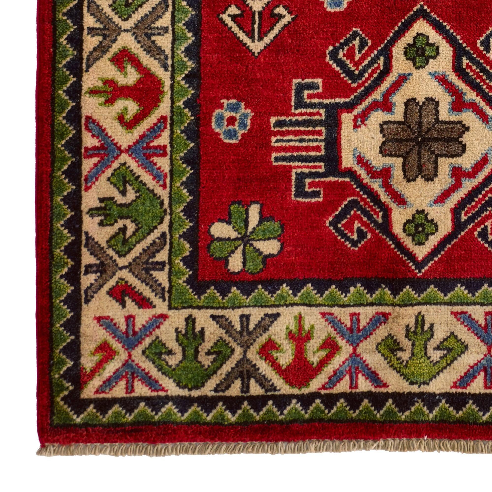 2' 9 x 4' 2 Hand Knotted Kazak Rug