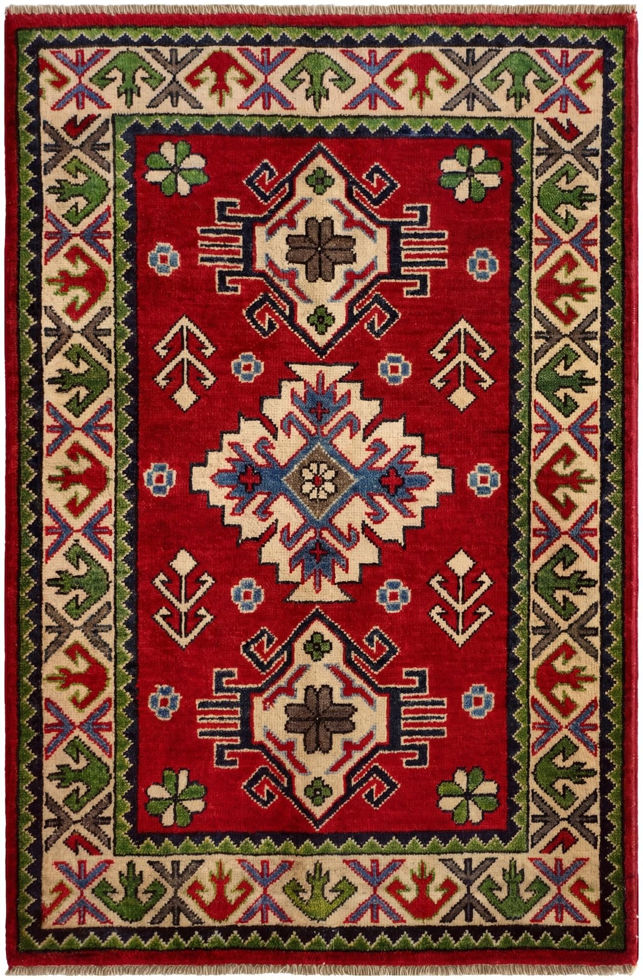 2' 9 x 4' 2 Hand Knotted Kazak Rug