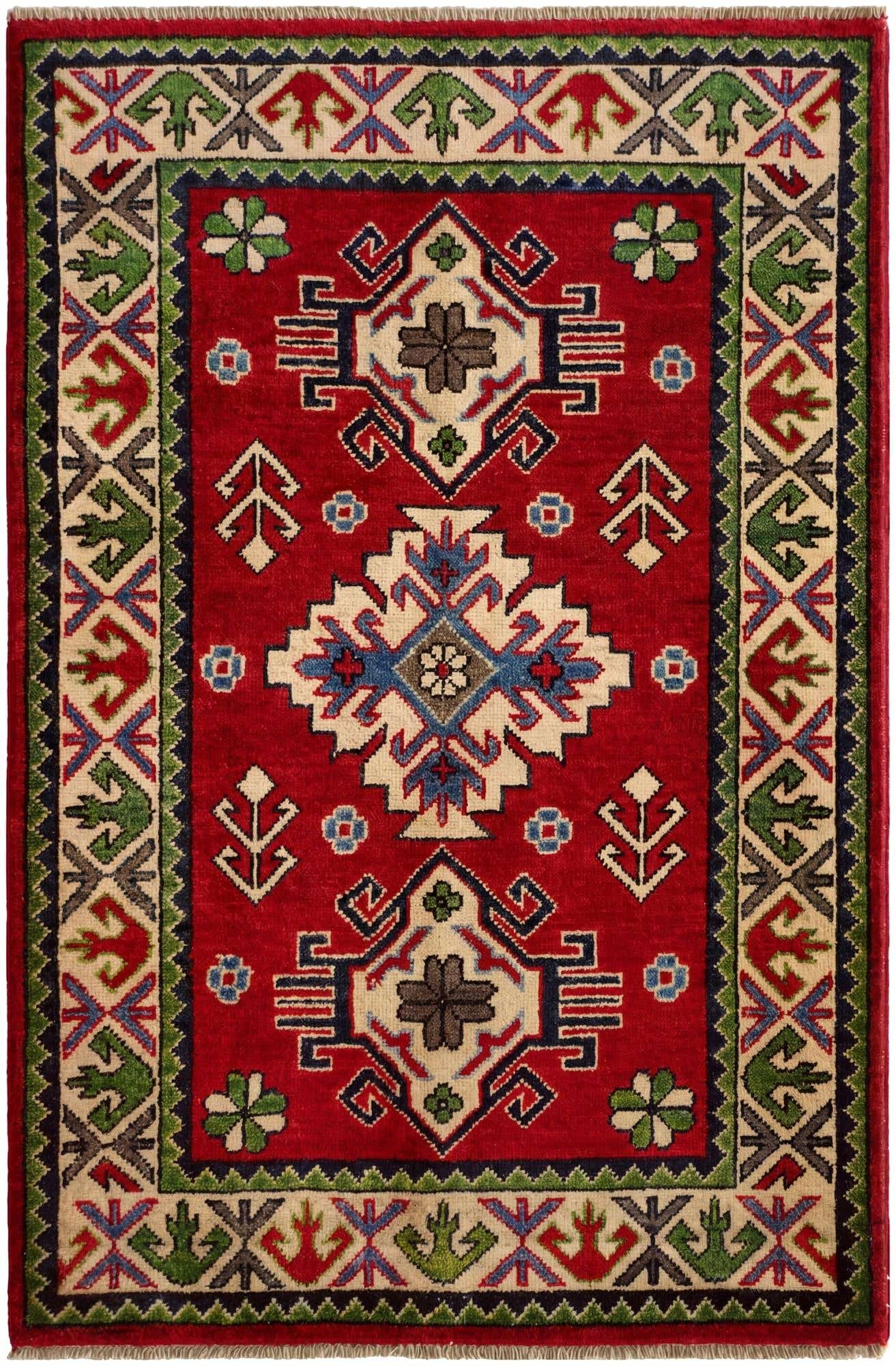 2' 9 x 4' 2 Hand Knotted Kazak Rug