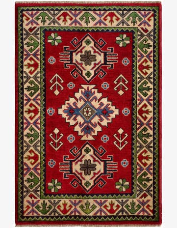 2' 9 x 4' 2 Hand Knotted Kazak Rug