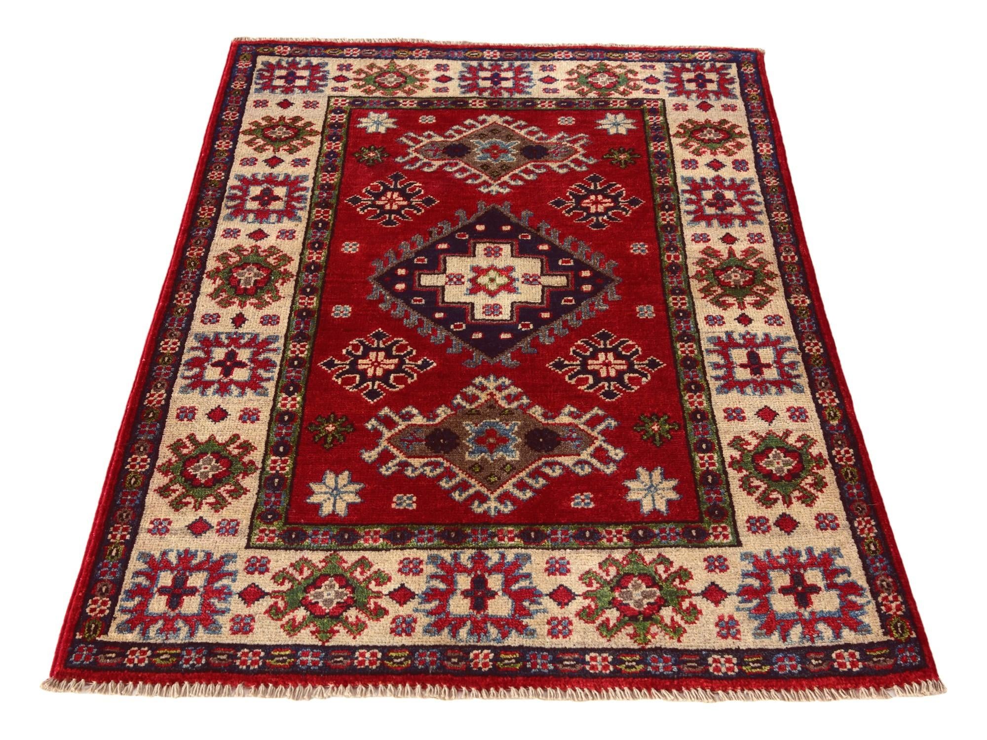 2' 9 x 3' 11 Hand Knotted Kazak Rug
