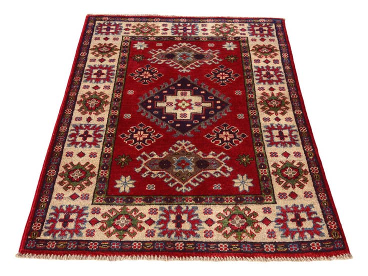 Detail image of 2' 9 x 3' 11 Hand Knotted Kazak Rug