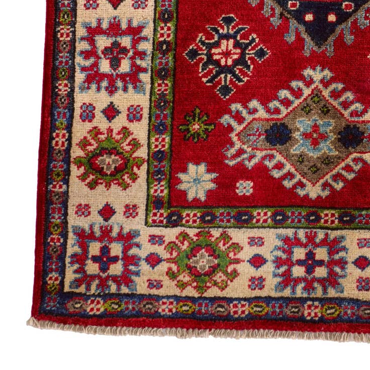 Detail image of 2' 9 x 3' 11 Hand Knotted Kazak Rug
