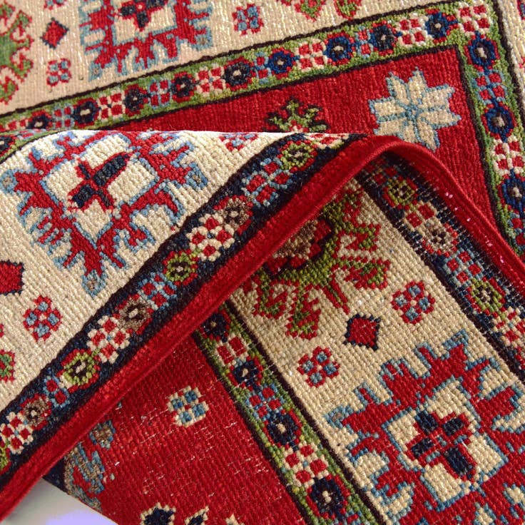 Detail image of 2' 9 x 3' 11 Hand Knotted Kazak Rug