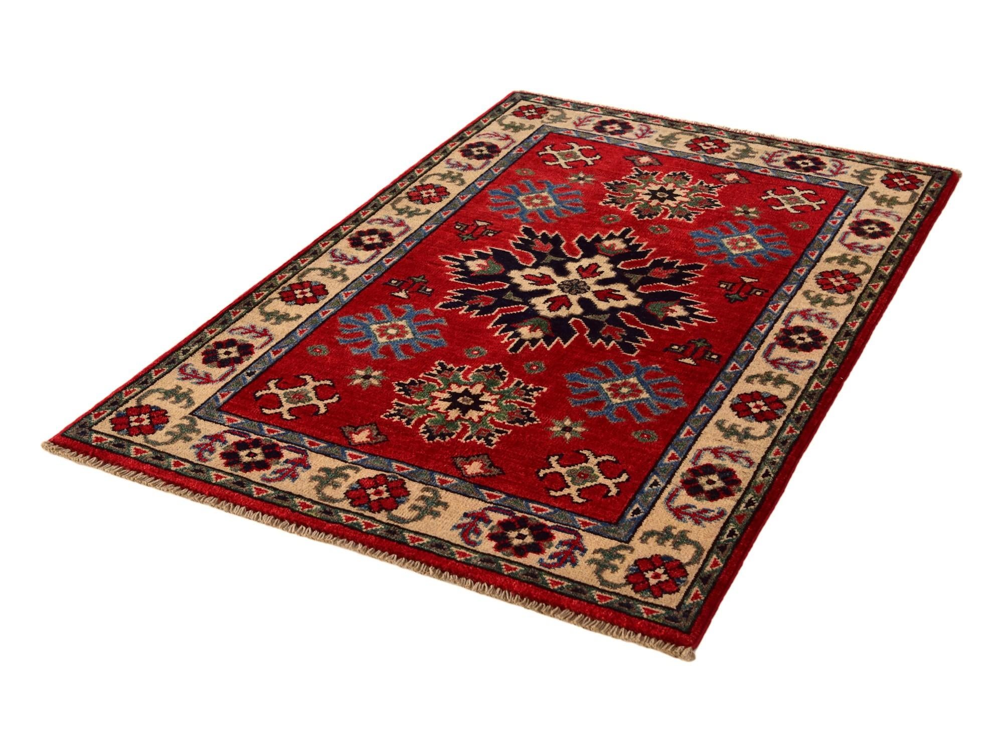 2' 7 x 4' Hand Knotted Kazak Rug