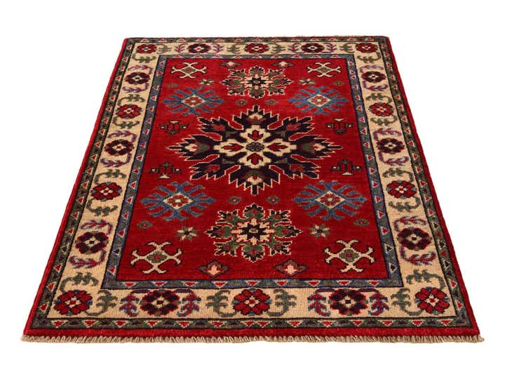 2' 7 x 4' Hand Knotted Kazak Rug
