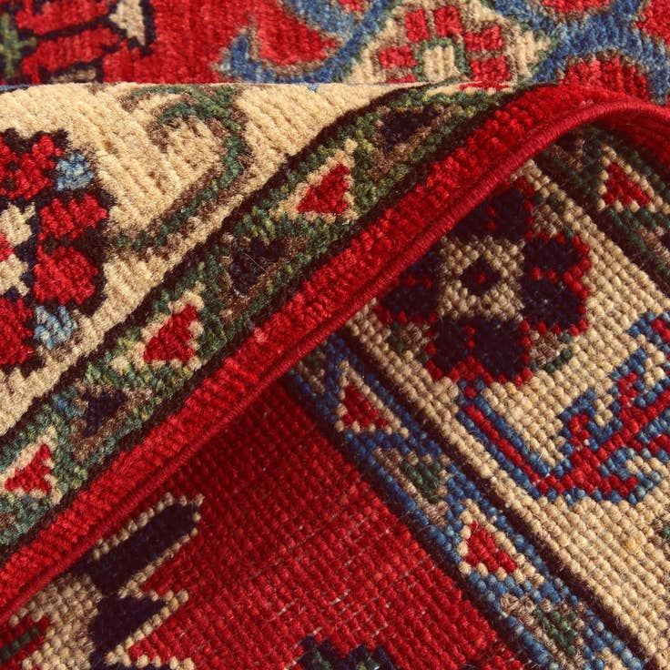 Detail image of 2' 7 x 4' Hand Knotted Kazak Rug