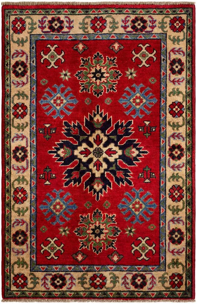 2' 7 x 4' Hand Knotted Kazak Rug