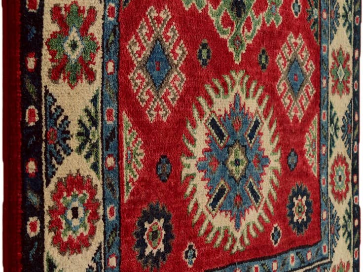 Detail image of 2' 9 x 4' Hand Knotted Kazak Rug