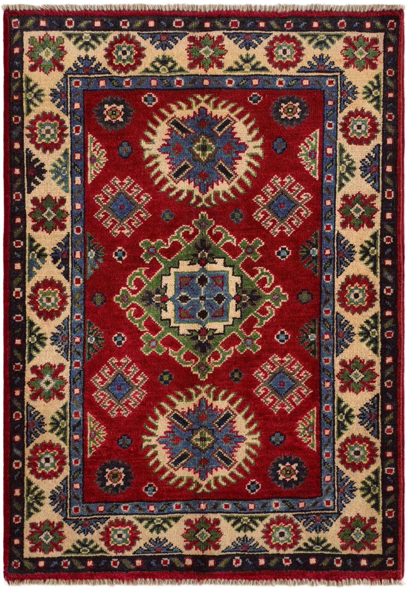 2' 9 x 4' Hand Knotted Kazak Rug
