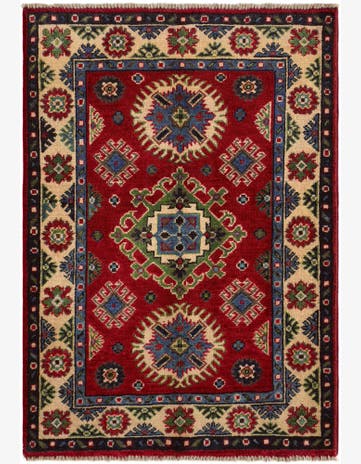 2' 9 x 4' Hand Knotted Kazak Rug