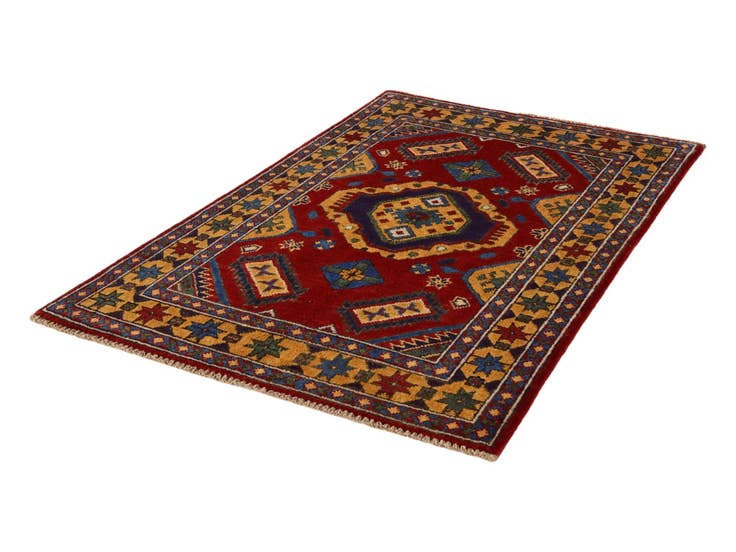 Detail image of 2' 8 x 4' 3 Hand Knotted Kazak Rug