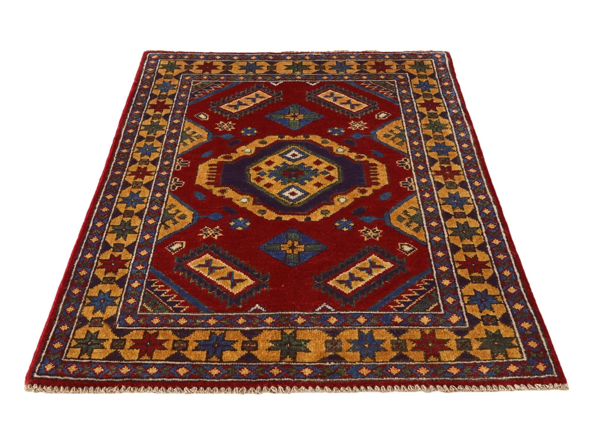 2' 8 x 4' 3 Hand Knotted Kazak Rug