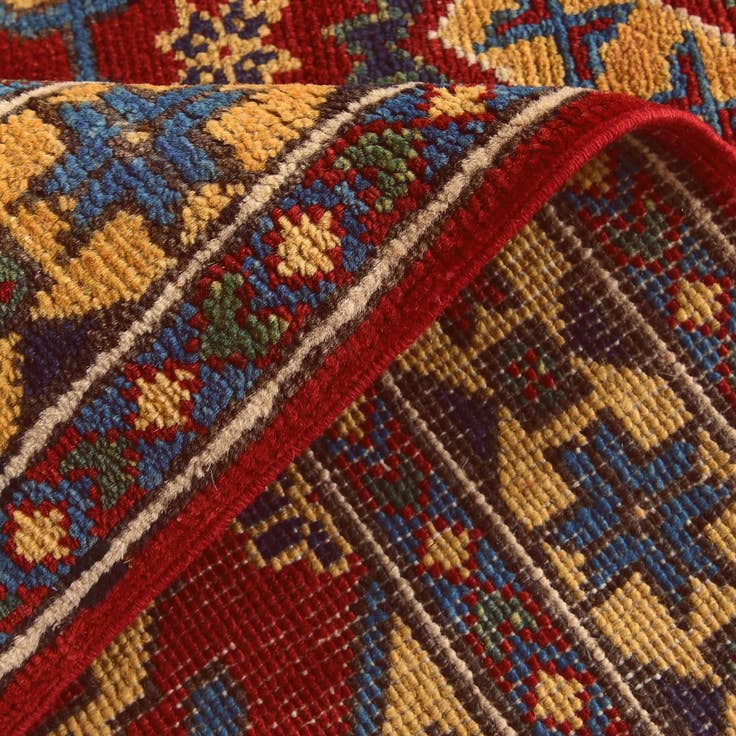 Detail image of 2' 8 x 4' 3 Hand Knotted Kazak Rug