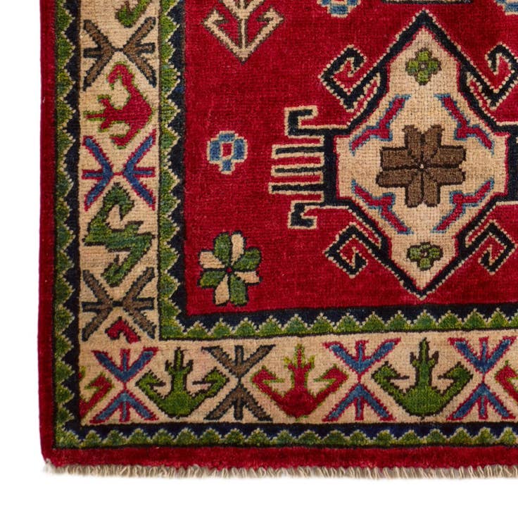 Detail image of 2' 9 x 4' 1 Hand Knotted Kazak Rug